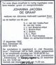 Johanna Jacoba DE GRAAF
